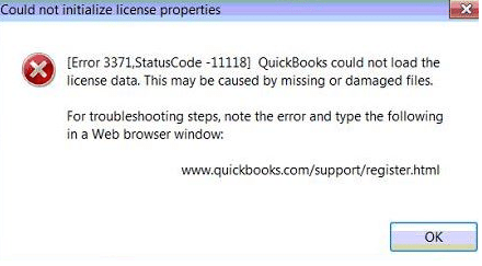 QuickBooks error 3371