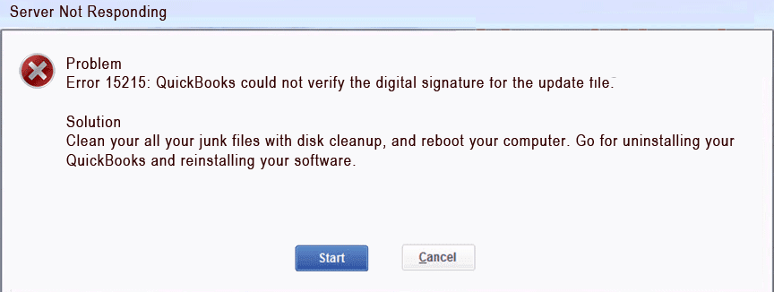 QuickBooks Error 15215 QuickBooks Error 15215