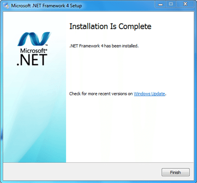 Installing Microsoft .Net Framework 4 setup