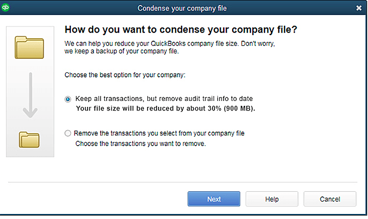 condense data file