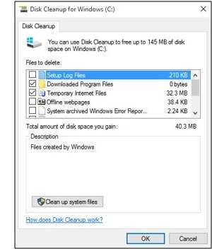 Disk cleanup