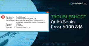 QuickBooks Error 6000 816