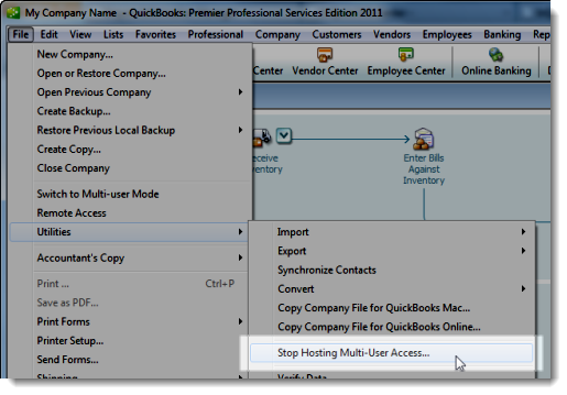 Stop Hosting Multi-User Configuration