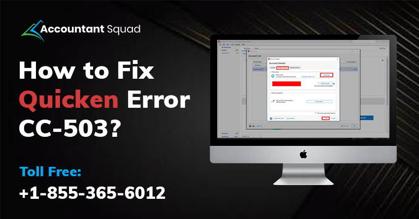 Quicken Error code CC-503
